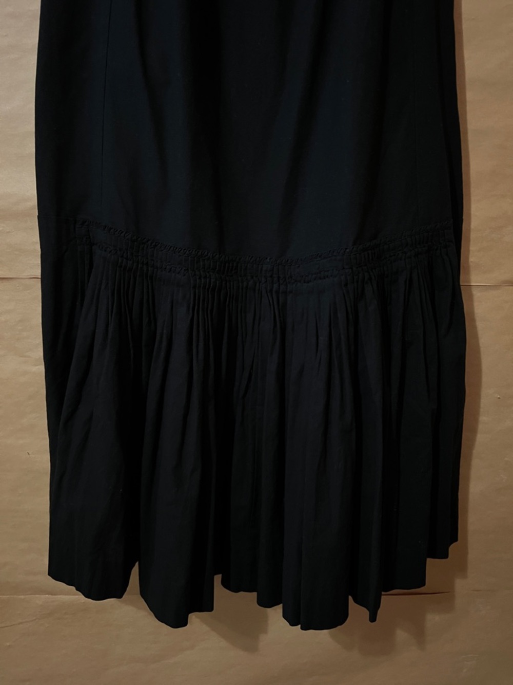 Sea New York | Willa Smocked Midi Dress Tie Strap Pom Pom Black Size M - Picture 7 of 11